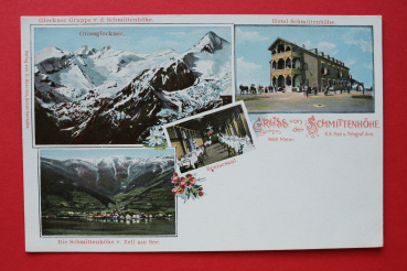 AK Gruss von der Schmittenhöhe / 1905-1915 / Hotel / Speisesaal / Zell am See / Salzburg